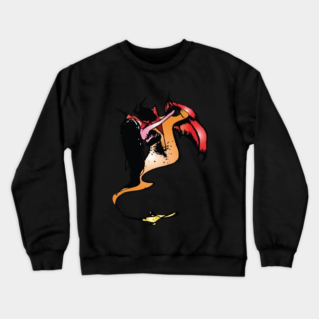 dancing with  the devil Crewneck Sweatshirt by lazykitty